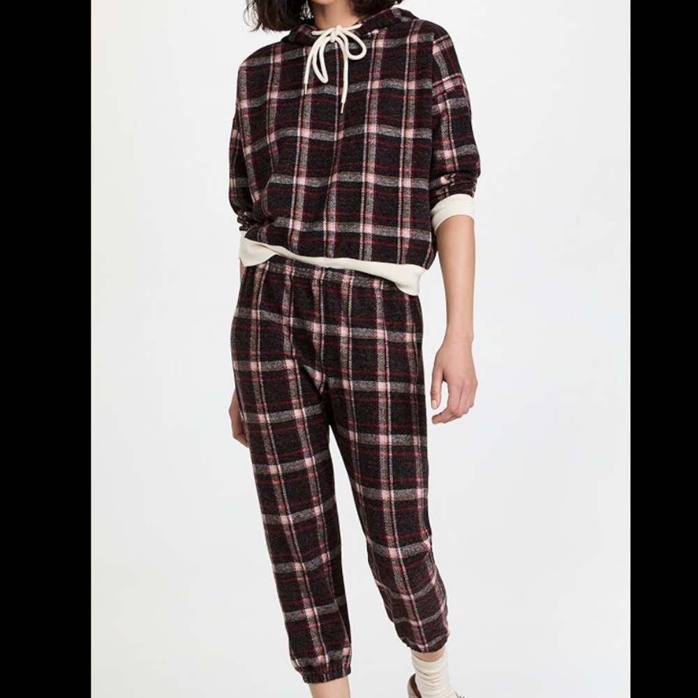 THE GREAT. The Stadium Plaid sweatpants and sweater ( set ) SIZE 0 1460
